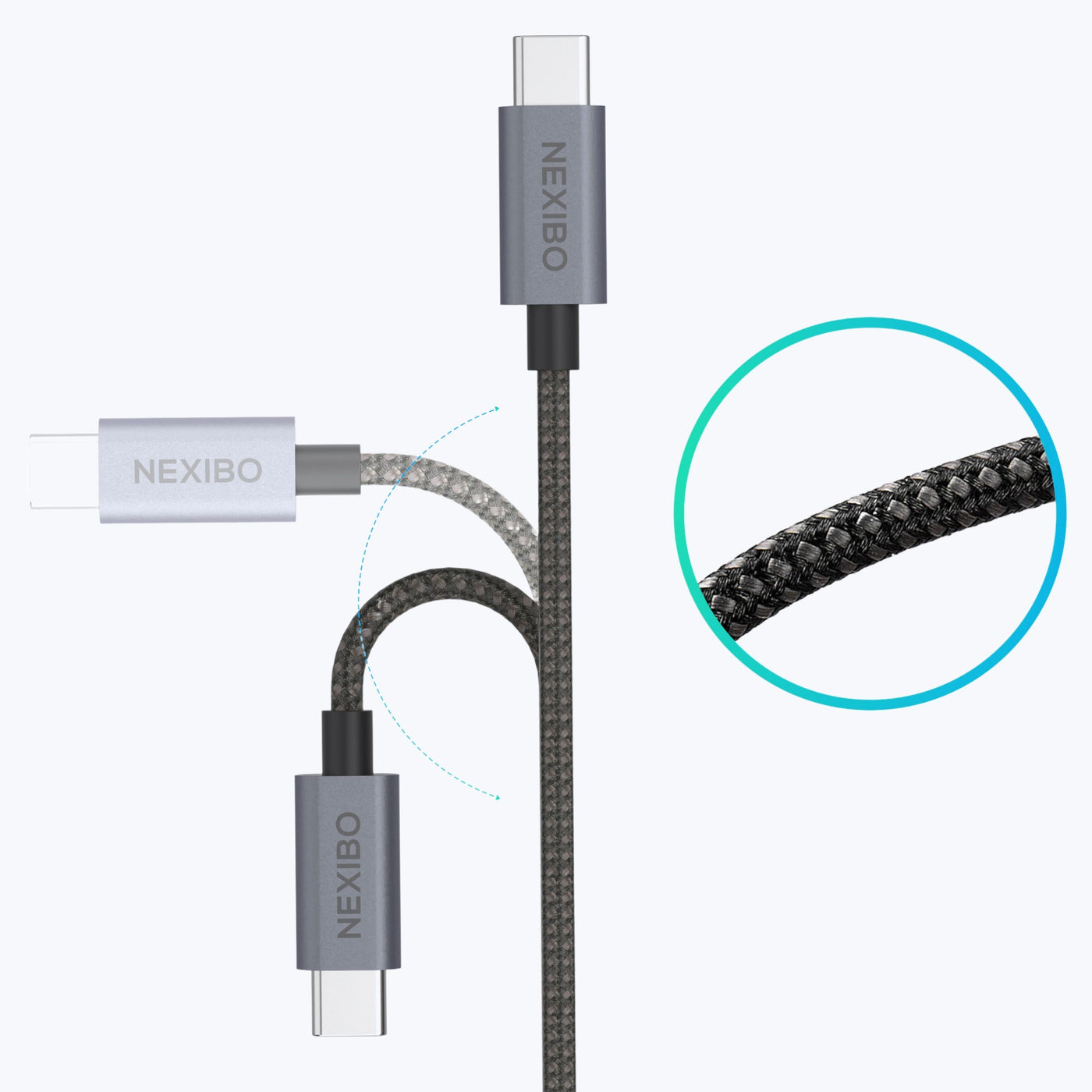 usb c kabel gevlochten nylon